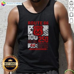 Hot Tampa Bay Buccaneers Route 66 Centennial tank top celebrating 100th anniversary 1926-2026 and America's 250th anniversary.