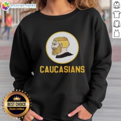 Hot Yes Chad Caucasians logo sweatshirt featuring bold graphic design and comfortable fit for casual wear.