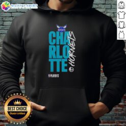 Charlotte Hornets playoff hoodie for NBA 2026, featuring the team logo and vibrant colors, perfect for fans.