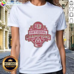 2026 NCAA Hockey Champions Denver Pioneers ladies tee, featuring team colors and logo for fans celebrating victory.