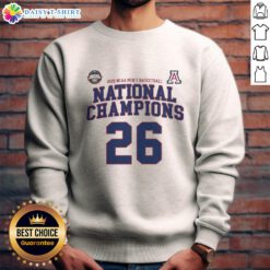 Arizona NCAA Division I Men's Basketball National Champions sweatshirt in navy blue, showcasing team pride and championship spirit.