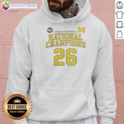 Michigan NCAA Division I Men's Basketball National Champions hoodie in navy blue, showcasing team pride and championship spirit.