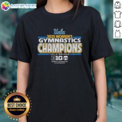 UCLA Bruins Women's Gymnastics Champions B1G 2026 Ladies Tee showcasing team pride and athletic spirit.