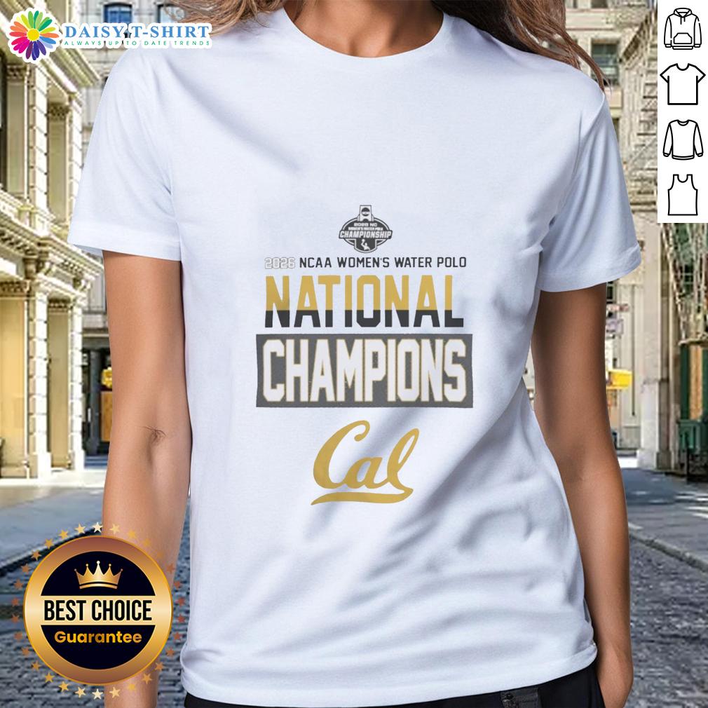 Original California Golden Bears 2026 NC Women's Water Polo National Champions ladies tee shirt design.