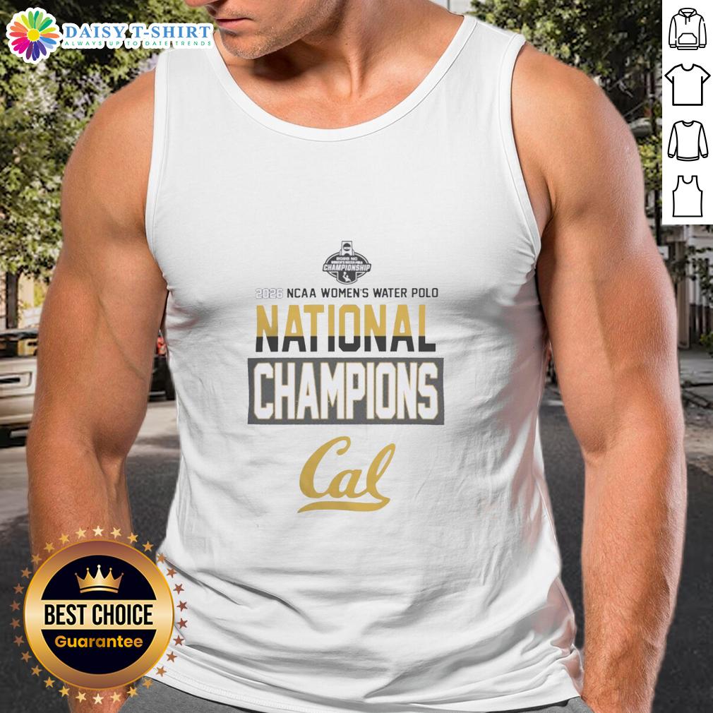California Golden Bears 2026 NC Women's Water Polo National Champions tank top, showcasing team pride and athletic spirit.