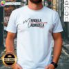 Original Mandela Is Because Madikizela Was T-Shirt featuring Nelson Mandela tribute design, perfect for activists and fans.