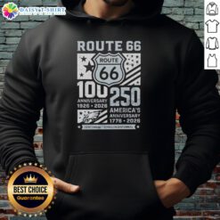 Original Philadelphia Eagles Route 66 Centennial 100th Anniversary hoodie celebrating 250th America Anniversary 1926-2026.