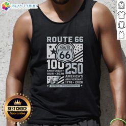 Original Philadelphia Eagles Route 66 Centennial 100th Anniversary tank top, celebrating 250 years of America, 1926-2026.