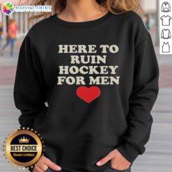 Premium Here To Ruin Hockey For Men Heart Shape Retro Sweatshirt in stylish design with vibrant colors and cozy fit.