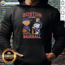 Alt Text: Pretty Charlie Brown and Snoopy X Boston Red Sox hoodie, established 1901, showcasing a vibrant design for fans.