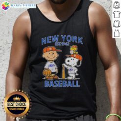 Pretty Charlie Brown and Snoopy X New York Mets Basketball Est 1962 tank top featuring vibrant graphics and team colors.