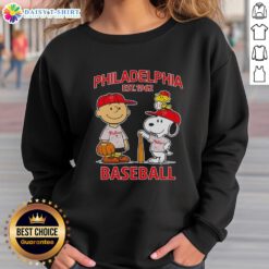 Pretty Charlie Brown and Snoopy Philadelphia Phillies Basketball Est 1962 sweatshirt featuring vibrant graphics.