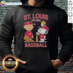 Pretty Charlie Brown and Snoopy X St. Louis Cardinals Basketball hoodie, established 1882, featuring vibrant colors and designs.