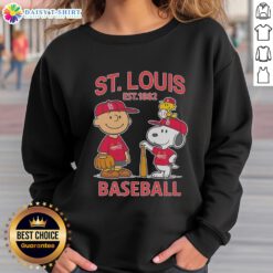 Pretty Charlie Brown and Snoopy X St. Louis Cardinals Basketball Est 1882 sweatshirt showcasing a fun design.