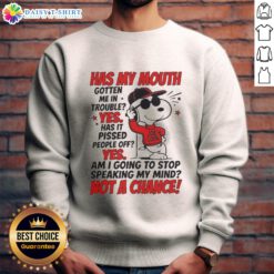 Alt Text: Snoopy in a red hoodie with 'Joe Cool' design, showcasing a playful sweatshirt that sparks smiles and conversations.
