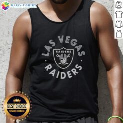 Top Las Vegas Raiders Circle Tank Top featuring team logo, perfect for game day and casual wear.