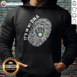 Top Milwaukee Brewers In My DNA Logo Hoodie featuring team colors and emblem, perfect for fans and stylish wear.