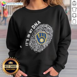 Alt Text: Cozy sweatshirt featuring the Milwaukee Brewers logo, perfect for fans showcasing their team spirit in style.