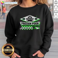 2026 NCAA Frozen Four logo sweatshirt for North Dakota Fighting Hawks men's hockey, featuring vibrant team colors.