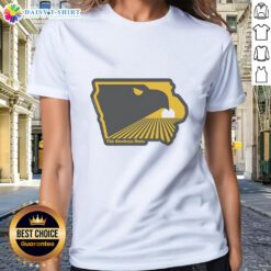Top The Hawkeye State Iowa Ladies Tee featuring stylish design and vibrant colors, perfect for Iowa fans.