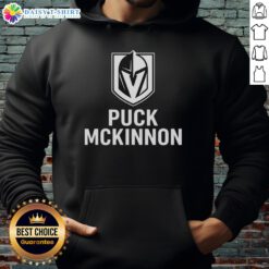 Top Vegas Golden Knights Ice Hockey Puck McKinnon Logo Hoodie displayed on a neutral background for fan apparel.