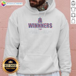 Top winners at FVP Palace Man in London wearing stylish Saturday hoodies, showcasing urban fashion trends.