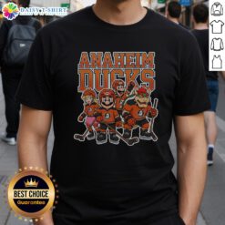 Awesome Anaheim Ducks Super Mario Team Ice Hockey T-Shirt featuring vibrant graphics and team colors for fans.