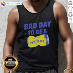 Funny Twisted Tea meme tank top design showcasing a humorous take on a bad day with vibrant graphics.