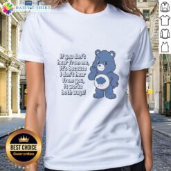Awesome Bear graphic tee for ladies with a humorous quote about communication and relationships.