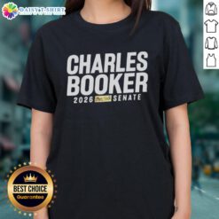 Awesome Charles Booker for U.S. Senate 2026 ladies tee shirt design featuring bold graphics and vibrant colors.
