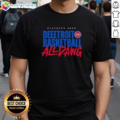 Awesome Detroit Pistons All Dawg NBA Playoffs 2026 T-Shirt featuring bold graphics and team colors for fans.