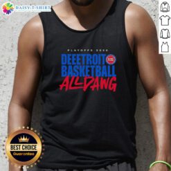 Awesome Detroit Pistons All Dawg NBA Playoffs 2026 tank top featuring vibrant team colors and bold graphic design.