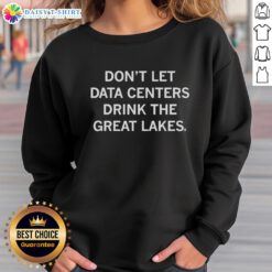 Awesome sweatshirt design featuring 'Don't Let Data Centers Drink the Great Lakes' slogan, perfect for eco-conscious tech lovers.