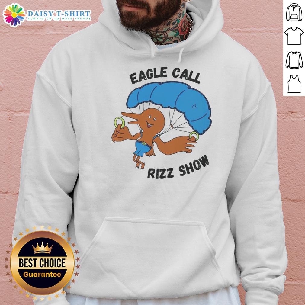 Awesome Eagle Call Rizz Show Hoodie featuring a bold eagle graphic and stylish design, perfect for casual wear.