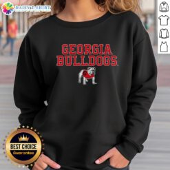 Alt Text: Awesome Georgia Bulldogs NCAA Text Logo Stack Mascot Sweatshirt showcasing team spirit and style for fans.
