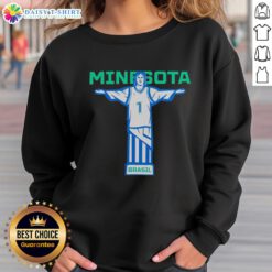 Awesome Minnesota Basketball Anthony Edwards sweatshirt featuring Christ the Redeemer design, perfect for fans and style.