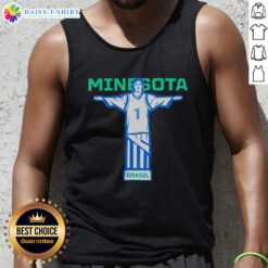 Anthony Edwards wearing a Christ the Redeemer tank top in Minnesota, showcasing basketball style and culture.