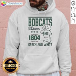 Alt Text: Vintage Ohio Bobcats hoodie established 1804, featuring the university's logo and a stylish design for fans.