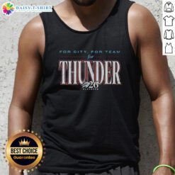 Awesome Oklahoma City Thunder 2026 tank top featuring team colors and logo, perfect for fans and casual wear.