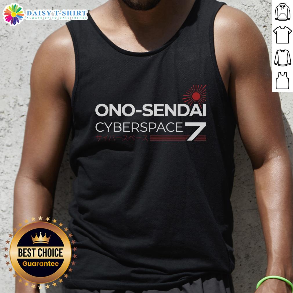 Alt Text: Awesome Ono Sendai Cyberspace Deck 7 tank top featuring a vibrant digital design and comfortable fit.