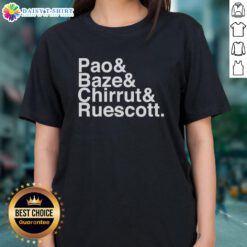 Awesome Pao Baze Chirrut Ruescott ladies tee featuring a stylish design perfect for casual wear.