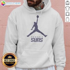 Awesome Phoenix Suns NBA Jordan logo hoodie featuring vibrant colors and stylish design for basketball fans.