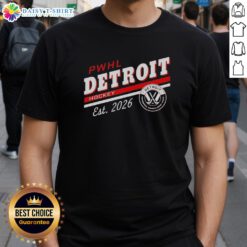 Awesome PWHL Detroit Hockey Est 2026 Detroit Professional Women's Hockey League T-Shirt