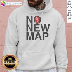 Alt Text: Protestor wearing an 'Stop Gerrymandering' hoodie at the Virginia No New Map rally, advocating against gerrymandering.