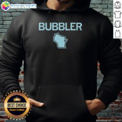 Awesome Wisconsin Bubbler Map Hoodie featuring a colorful map design of iconic Wisconsin bubbler locations.