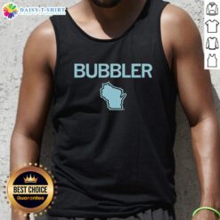 Awesome Wisconsin Bubbler Map Tank Top featuring a vibrant design showcasing iconic Wisconsin water fountains.