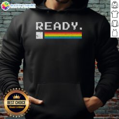 Funny Commodore 64 Ready Hoodie featuring retro gaming graphics, perfect for nostalgic gamers and tech enthusiasts.
