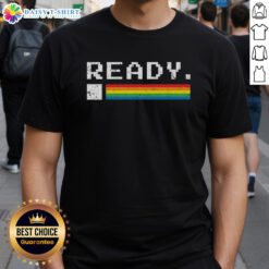 Funny Commodore 64 Ready T-Shirt featuring retro gaming graphics and a playful design for nostalgic gamers.