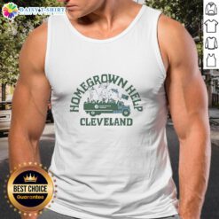 Alt Text: Funny Peoples Flag of Cleveland Homegrown Help 2026 Vintage Tank Top featuring a playful design and vibrant colors.