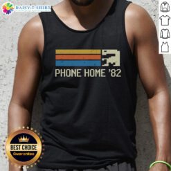 Good 8-Bit Phone Home 82 Tank Top featuring retro pixel art design, perfect for vintage gaming enthusiasts.